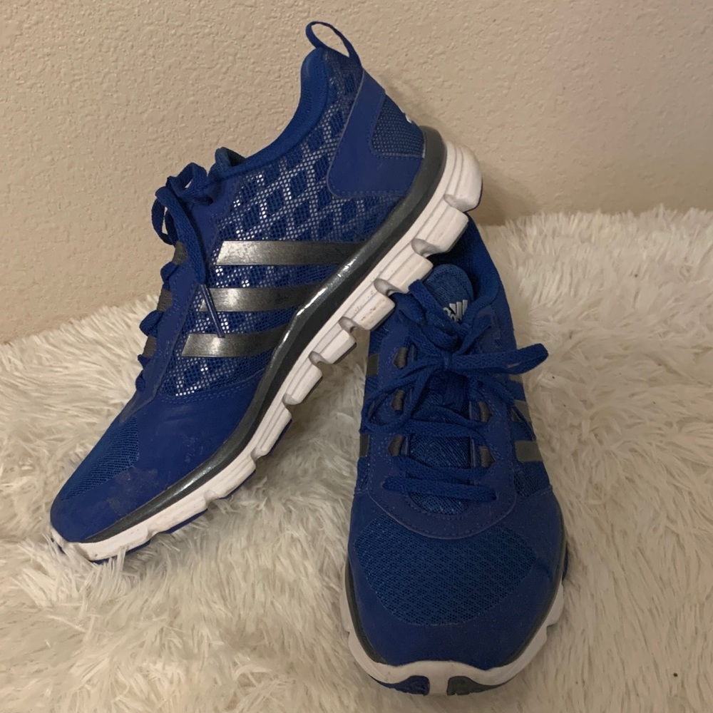 Adidas Royal Blue Sneakers with Silver Accents